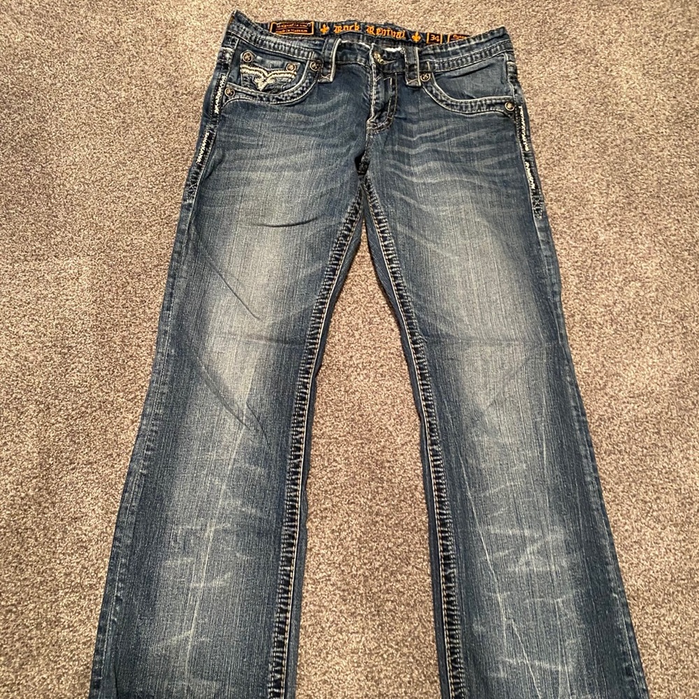 Rock Revival Men’s Dysons Slim Boot Jeans 34
